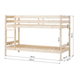 ECO Comfort kerross&auml;nky 90x200cm - luonnollinen puu