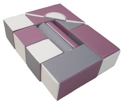 Castle pehme&auml;t rakennuspalikat  11 osaa - Valkoinen/harmaa/violetti