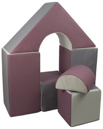 Castle pehme&auml;t rakennuspalikat  6 osaa - Valkoinen/harmaa/violetti