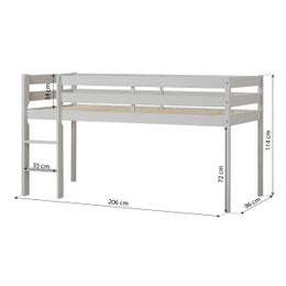 ECO Comfort Junior s&auml;nky 90x200cm - valkoinen