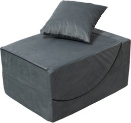 Taitettava sohva / p&ouml;yt&auml; / istuin + tyyny 3-1- Harmaa