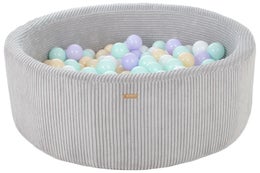 Pallomeri Harmaa Vakosametti + Pallot: Valkoinen, violetti, cappuccino, minttu