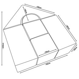 Castle pehme&auml;t rakennuspalikat  6 osaa - Valkoinen/harmaa/violetti