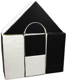 Castle pehme&auml;t rakennuspalikat  6 osaa - Musta/Valkoinen