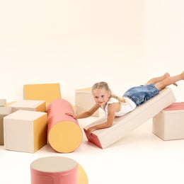 Iglu pehmopalikkasetti - Fortress - pastelli pinkki, beige, hunaja, harmaa beige