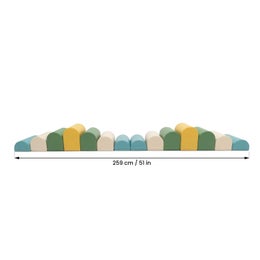 IGLU pehmopalikkasetti  14 osaa - beige, reseda vihre&auml;, hunaja, turkoosi pastelli