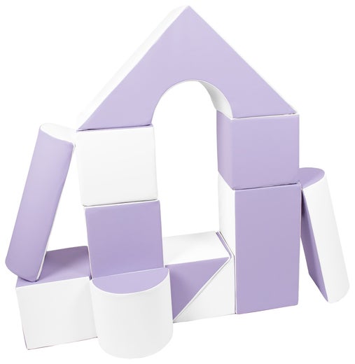 Castle pehme&auml;t rakennuspalikat  11 osaa - Valkoinen/Liila